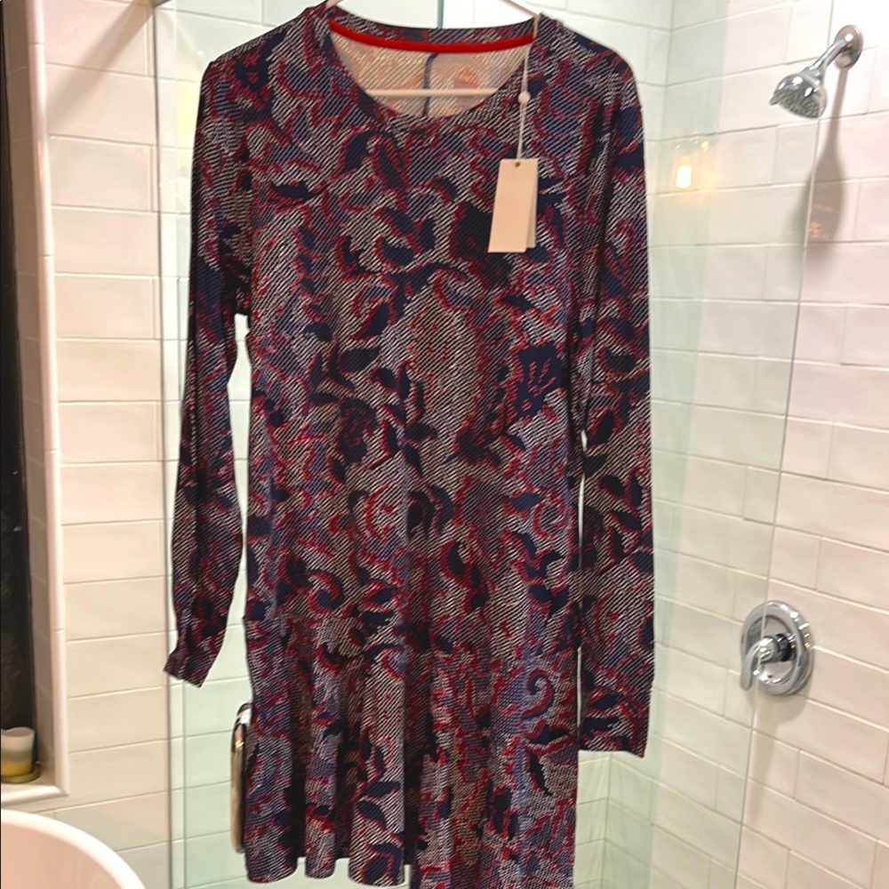 Tory Burch Patterned Long Sleeve Dress